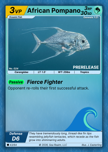 African Pompano SeaRealm card